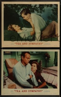 9r764 TEA & SYMPATHY 4 LCs 1956 Deborah Kerr & John Kerr includes tc w/ Gale art & classic tagline!