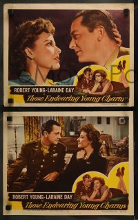 9r534 THOSE ENDEARING YOUNG CHARMS 7 LCs 1945 great images of Robert Young & beautiful Laraine Day!