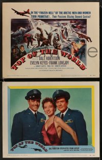 9r435 TOP OF THE WORLD 8 LCs 1955 Dale Robertson & Evelyn Keyes trapped on crumbling island of ice