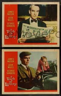 9r436 TOUCH OF LARCENY 8 LCs 1960 Guy Hamilton, James Mason, Vera Miles, George Sanders!