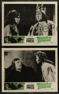9r437 TOWER OF LONDON 8 LCs 1962 Vincent Price, Roger Corman, do you have the courage?