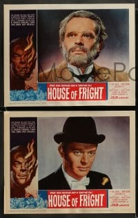 9r442 TWO FACES OF DR. JEKYLL 8 LCs 1961 Hammer horror, Paul Massie, Dawn Addams, House of Fright!