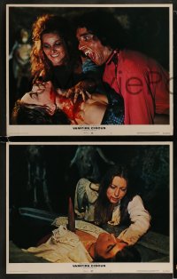 9r449 VAMPIRE CIRCUS 8 LCs 1972 human fangs ripping throats, no sawdust can soak up all the blood!