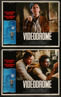 9r452 VIDEODROME 8 LCs 1983 director David Cronenberg, James Woods, Debbie Harry, sci-fi thriller!