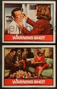 9r460 WARNING SHOT 8 LCs 1966 David Janssen, Joan Collins, Lillian Gish, directed by Buzz Kulik!