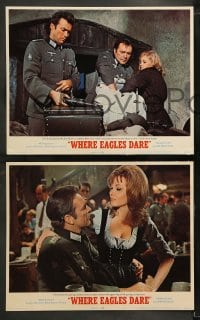 9r772 WHERE EAGLES DARE 4 LCs 1968 Clint Eastwood, Richard Burton, Mary Ure, Ingrid Pitt!