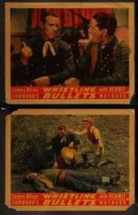 9r860 WHISTLING BULLETS 3 LCs 1937 great images of western cowboys Kermit Maynard, Harley Wood!