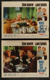 9r667 WHO'S GOT THE ACTION 5 LCs 1962 Daniel Mann directed, Dean Martin & Lana Turner!