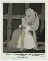 9s058 ALICE IN WONDERLAND TV 7.25x9 still R1964 she becomes small after drinking magic potion!