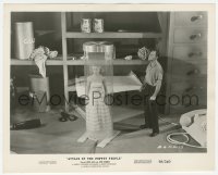 9s095 ATTACK OF THE PUPPET PEOPLE 8x10.25 still 1958 angry John Agar by June Kenney in glass tube!
