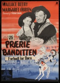 9t302 BAD BASCOMB Danish 1948 image of Wallace Beery w/young Margaret O'Brien, Native American art