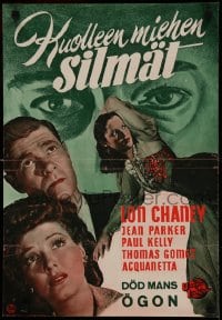 9t002 DEAD MAN'S EYES Finnish 1949 Lon Chaney Jr., Parker, his eyes lived to condemn his killer!