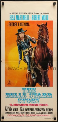 9t621 BELLE STARR STORY Italian locandina 1968 Lina Wertmuller, art of cowgirl Elsa Martinelli!