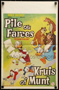 9w062 PILE OU FARCES Belgian 1960s Disney cartoon, Donald Duck with nephews & Ludwig von Drake!