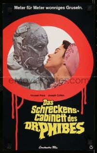 9w455 ABOMINABLE DR. PHIBES German 12x19 1972 Vincent Price, love means never having to say you're ugly!