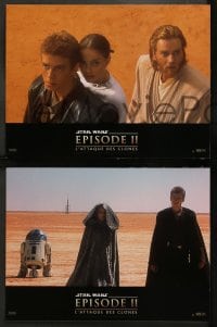 9w290 ATTACK OF THE CLONES 9 French LCs 2002 Star Wars, Christensen & Natalie Portman!
