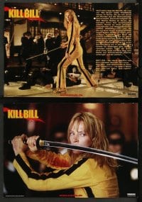 9w042 KILL BILL: VOL. 1 8 German LCs 2003 Tarantino, Thurman, katana, here comes the bride!