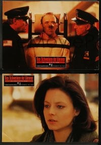 9w045 SILENCE OF THE LAMBS 8 German LCs 1991 Jodie Foster, Anthony Hopkins, Ted Levine, Glenn!