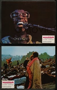 9w047 WOODSTOCK 8 German LCs 1970 legendary rock 'n' roll film, three days of peace, music and love!