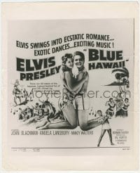 9x024 BLUE HAWAII 11.5x14 still 1961 different newspaper ad with Elvis Presley & Joan Blackman!