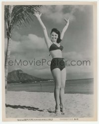9x068 FROM HERE TO ETERNITY candid 11.25x14 still 1953 sexy Donna Reed in 2-piece swimsuit on beach!