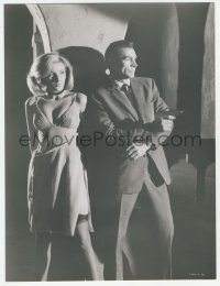 9x071 FROM RUSSIA WITH LOVE deluxe 10x13 still 1964 Connery as Bond standing by Daniela Bianchi!