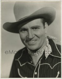 9x074 GENE AUTRY deluxe 11x13.75 still 1940s smiling head & shoulders portrait by George Hommell!