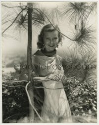 9x121 LILIAN HARVEY deluxe 10.75x13.75 still 1930s smiling standing portrait by tree by Otto Dyar!