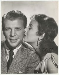 9x205 YOU WERE MEANT FOR ME 10.5x13.25 still 1948 pretty Jeanne Crain kissing Dan Dailey's cheek!