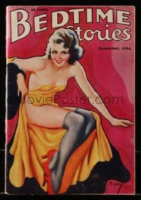9x326 BEDTIME STORIES magazine December 1934 Bergey sexy cover art, nude photos & images inside!