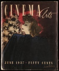 9x329 CINEMA ARTS vol 1 no 1 magazine June 1937 cool cover art of Greta Garbo by Jaro Fabry!