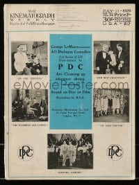 9x494 KINEMATOGRAPH WEEKLY English exhibitor magazine July 11, 1929 LeMaire All Dialogue Comedies!