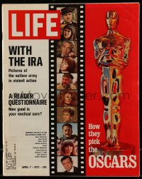 9x353 LIFE MAGAZINE magazine April 7, 1972 How they pick the Oscars, filmstrip of stars by statue!