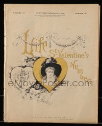 9x340 LIFE MAGAZINE magazine February 16, 1888 some Cupid kills with arrows, some with traps!