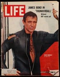 9x348 LIFE MAGAZINE magazine January 7, 1966 Connery as James Bond in Thunderball by Loomis Dean!