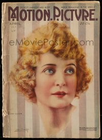 9x372 MOTION PICTURE magazine April 1918 great cover art of May Allison by Leo Sielke Jr.!
