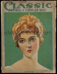 9x398 MOTION PICTURE CLASSIC magazine February 1924 great cover art of Lillian Gish by Ehler Dahl!