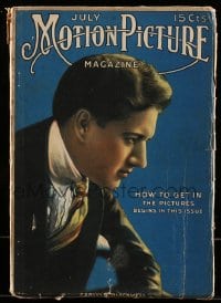 9x365 MOTION PICTURE magazine July 1916 great cover art of Carlyle Blackwell by Leo Sielke Jr.!