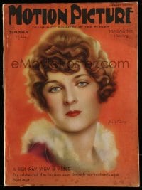 9x302 MOTION PICTURE English magazine November 1924 cover art of Alice Terry by Alberto Vargas!