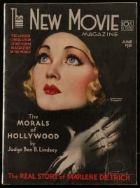 9x405 NEW MOVIE MAGAZINE magazine June 1931 cover art of Constance Bennett by Rolf Armstrong!