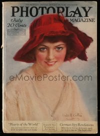 9x422 PHOTOPLAY magazine July 1918 great cover art of Doris Kenyon by Haskell Coffin!