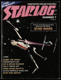 9x489 STAR WARS magazine August 1977 issue of Star Log with preview of the spectacular new movie!
