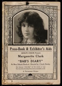 9x534 BAB'S DIARY pressbook 1917 Marguerite Clark, the famous Sub-Deb on the screen at last!