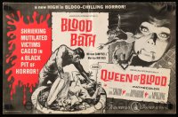 9x564 BLOOD BATH/QUEEN OF BLOOD pressbook 1966 a new high in blood-chilling horror!