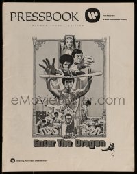 9x642 ENTER THE DRAGON int'l pressbook 1973 Bruce Lee kung fu classic that made him a legend!