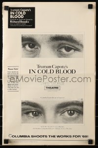 9x717 IN COLD BLOOD pressbook 1967 Richard Brooks directed, Robert Blake, by Truman Capote!