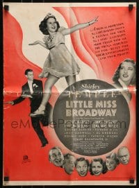9x762 LITTLE MISS BROADWAY pressbook 1938 great images of Shirley Temple & George Murphy, rare!