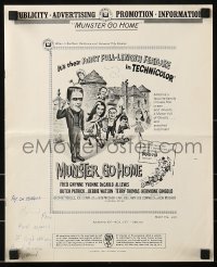 9x801 MUNSTER GO HOME pressbook 1966 Fred Gwynne, Yvonne De Carlo, Al Lewis, Butch Patrick, Watson!