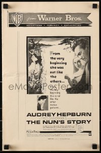 9x813 NUN'S STORY pressbook 1959 religious missionary Audrey Hepburn was not like the others!