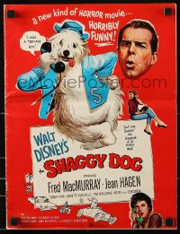 9x880 SHAGGY DOG pressbook 1959 Disney, Fred MacMurray in the funniest sheep dog story ever told!